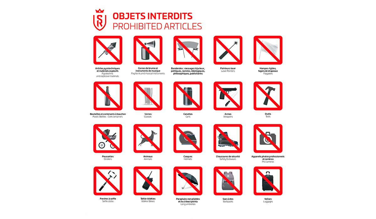 Liste des objets interdits 2023-24 
